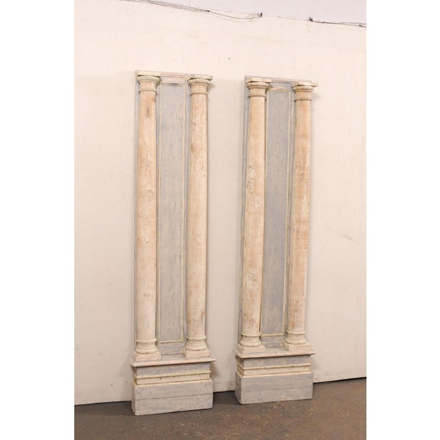 19th Century French Tall Carved Wood Columns – A Pair For Sale - Image 12 of 12