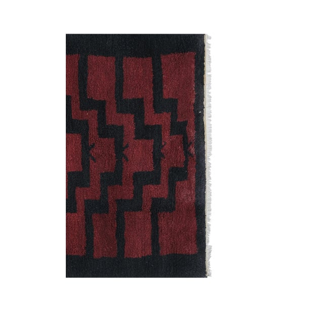 Mid-Century Modern Angora Mohair Tulu Rug 3'9'' X 6'2'' For Sale - Image 3 of 10
