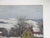 Early 20th century oil on canvas board painting of a snowy winter farm landscape. Signed illegibly on verso. Unframed,...