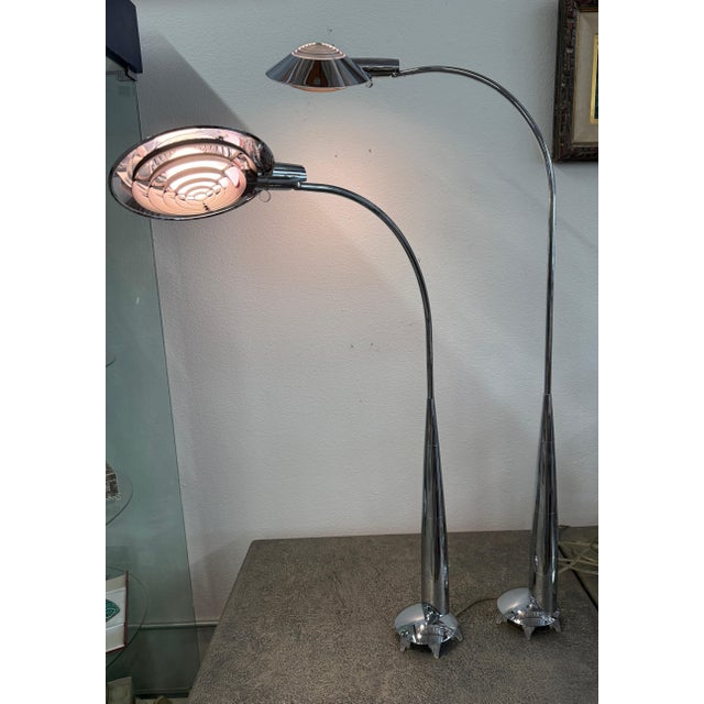 Early 20th Century Stunning Cedric Hartman Chromium Floor Lamps Style CO91 - a Pair For Sale - Image 18 of 18