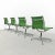 EA 105 Swivel Chairs in Green Aluminum by Charles & Ray Eames for Herman Miller, 1970s, Set of 4, in Very Good conditions....