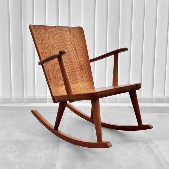 Swedish modernist rocking chair, model 513, designed by Göran Malmvall for the manufacturer Karl Andersson & Söner,...