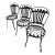 Francois Carre Antique Original Parisian Park Chairs, Circa 1880 - A Trio, Attributed For Sale