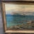 Teal Early 20th Century Swedish Small Harbor Painting, Framed For Sale - Image 8 of 10