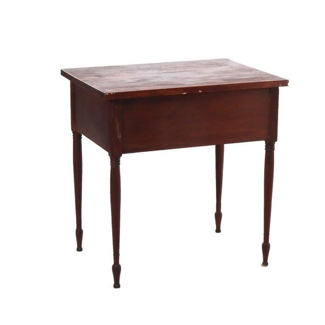 Antique Cherry & Tiger Maple 3-Drawer Small Server C1830 For Sale - Image 9 of 15