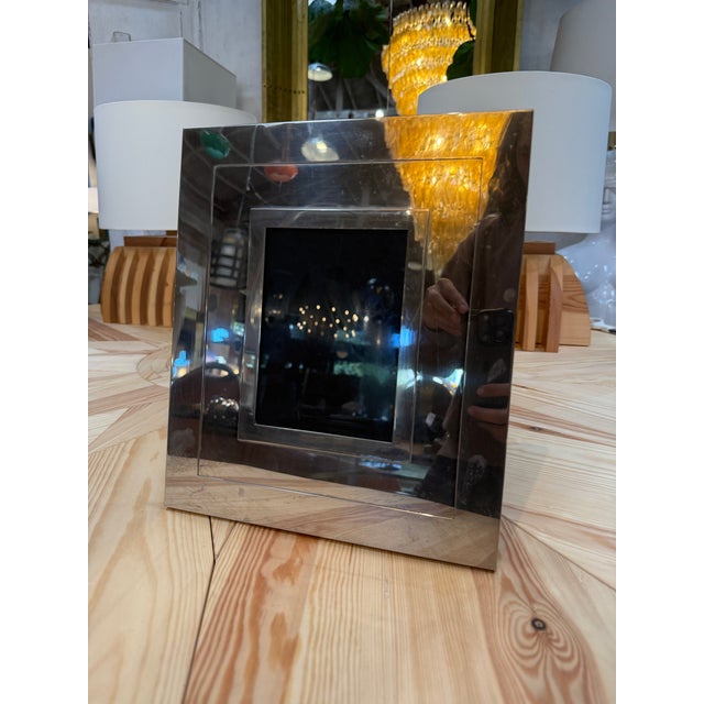 Modern Liwan Polished Metal Picture Frame For Sale - Image 3 of 6