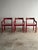Wood Set of Six Vintage Red Lacquered Dining Armchairs, Attributed to Vico Magistretti For Sale - Image 7 of 18
