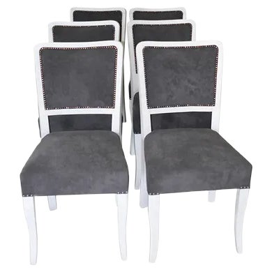Art Deco Dining Chairs, Set of 6 For Sale