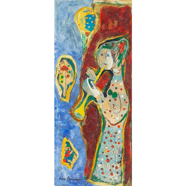 An oil on board painting by the Yugoslavian-American artist Alex "Boz" Bozickovic (1919-1982). This painting features an...