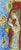 An oil on board painting by the Yugoslavian-American artist Alex "Boz" Bozickovic (1919-1982). This painting features an...