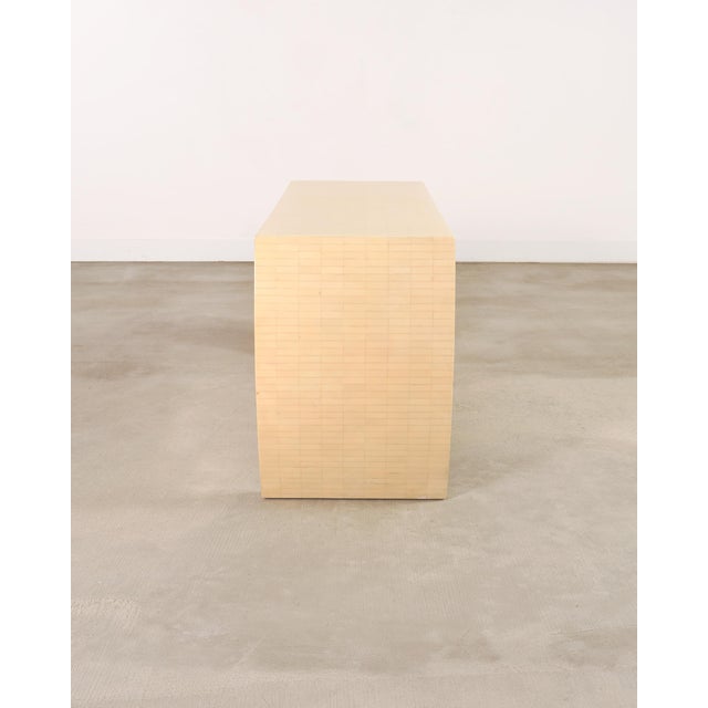Late 20th Century Enrique Garcel Modern Tessellated Bone Waterfall Writing Desk For Sale - Image 5 of 18