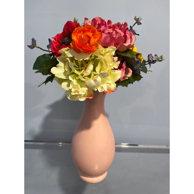 Pottery Pale Pink Royal Haeger Vase For Sale - Image 9 of 12