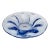1950s Biomorphic Murano Blue & Clear Centerpiece Bowl For Sale