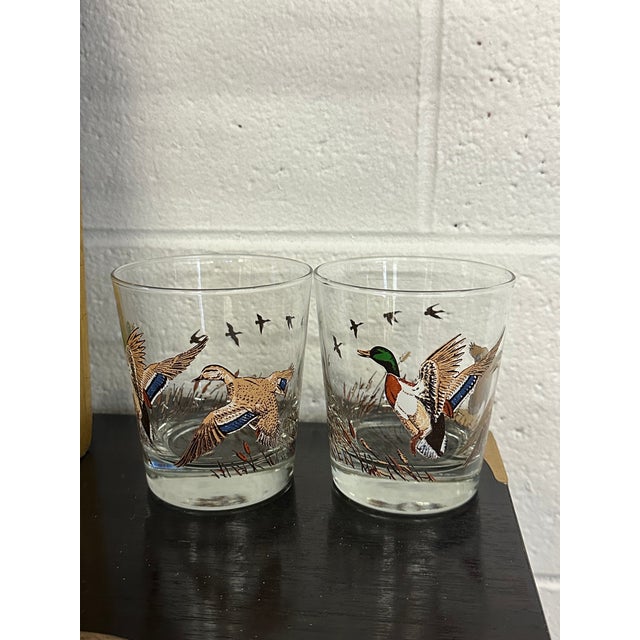 American Pair of Vintage Libbey Lowball Whiskey Duck Glasses For Sale - Image 3 of 14
