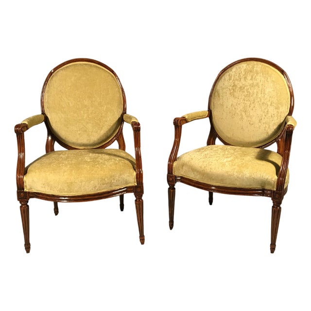 Louis XVI Armchairs, 1780, Set of 2 For Sale