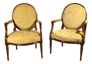 Louis XVI Armchairs, 1780, Set of 2