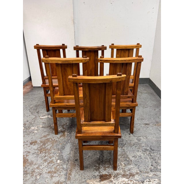 Early 21st Century Handcrafted Dining Chairs, Set of Six For Sale - Image 5 of 12