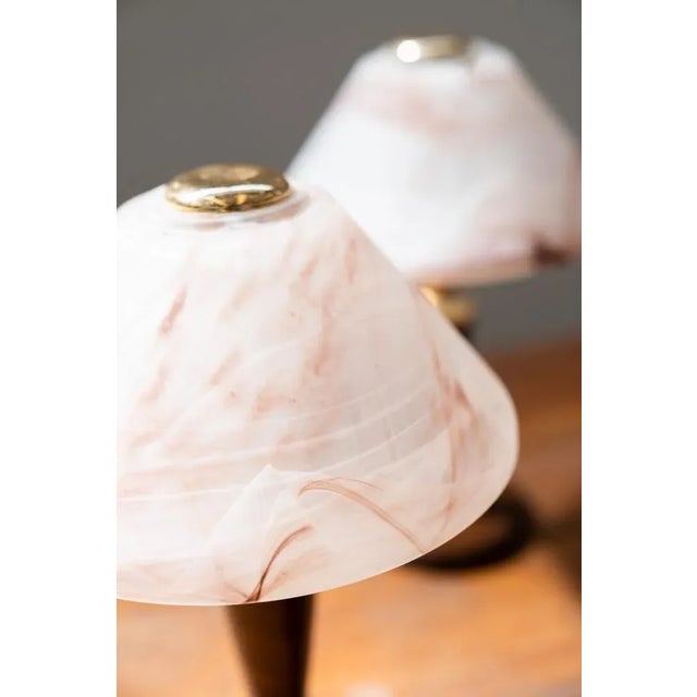Murano Glass Mushroom Table Lamps, 1970s, Set of 2 For Sale - Image 9 of 10