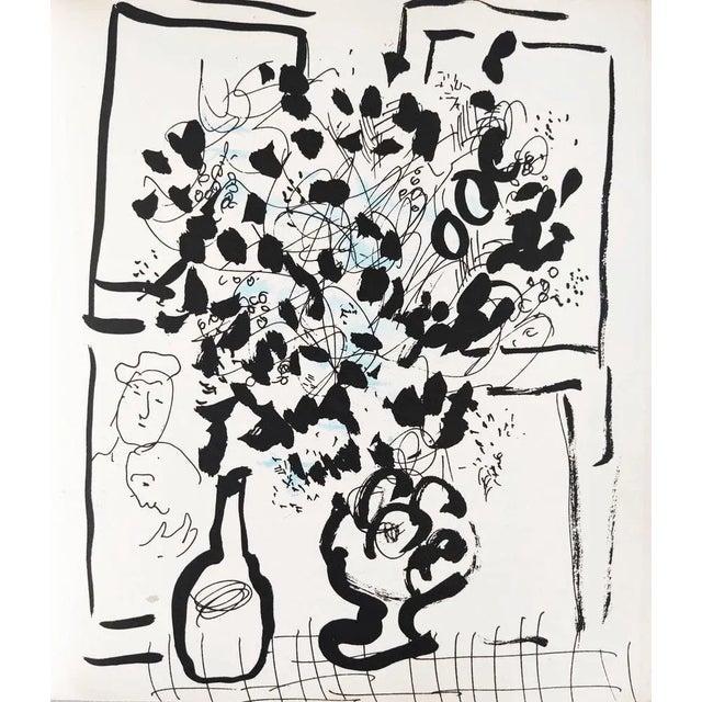 Marc Chagall, Blue and Black Bouquet, 1957, Lithograph For Sale - Image 6 of 6