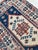 Green Vintage Turkish Navy, Blush, Apricot, Soft Salmon, Beige with Braided Fringe Rug 3.5 x 5.8 For Sale - Image 8 of 10