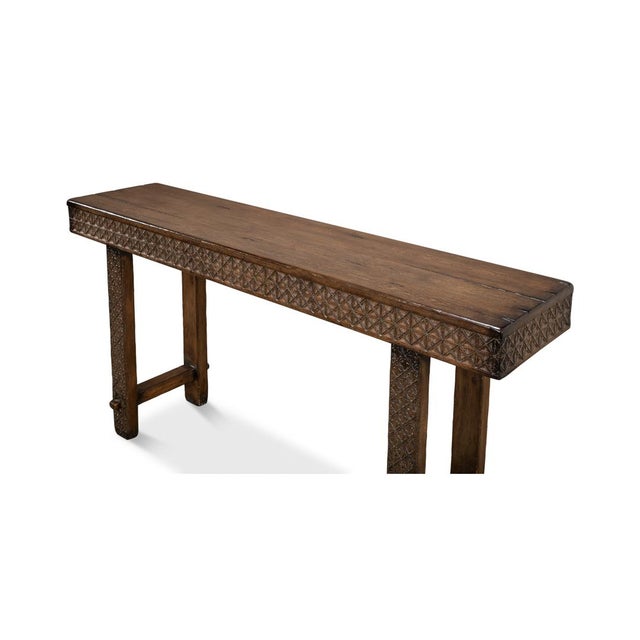 Rustic European Pine Console Table For Sale - Image 3 of 10