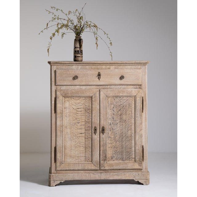 19th Century Oak Buffet With Brass Accents For Sale - Image 12 of 18