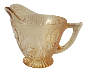 1960s Jeanette Iris Iridescent Flora Gold Creamer