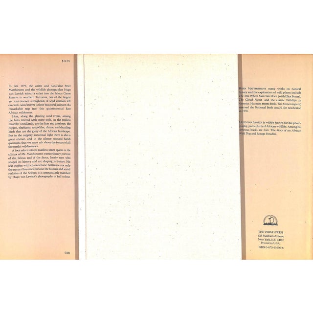 Traditional "Sand Rivers" 1981 Matthiessen, Peter For Sale - Image 3 of 10