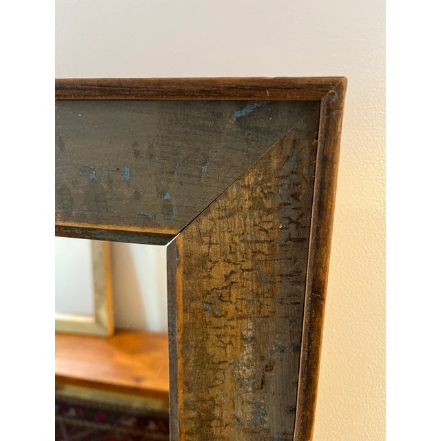 Wood Contemporary Maine Barnwood Wall Mirror For Sale - Image 7 of 12
