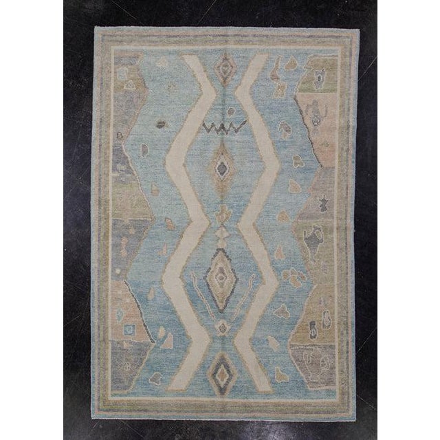Turkish Oushak Rug 4'10" x 7'2" For Sale - Image 9 of 9