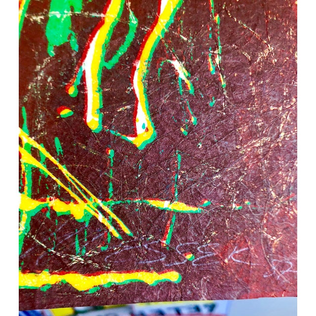 This is done on a very interesting handmade paper (Japanese?) it is hand signed and numbered. In this print the artist Sam...