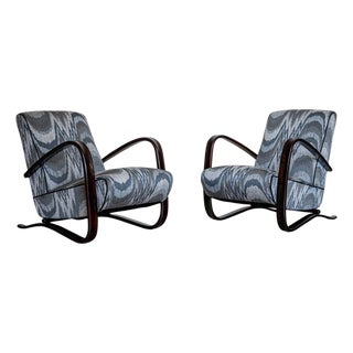 Pair of H-269 Lounge Chairs by Jindřich Halabala, Czech Republic 1930s For Sale