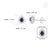 Blue Sapphire & Diamond Vintage Stud Earrings in 14k Gold- 2 Pieces For Sale - Image 10 of 14