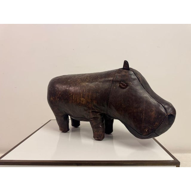 Dimitri Omersa Vintage Leather Hippo by Dimitri Omersa for Liberty and Abercrombie and Fitch, 1970s For Sale - Image 4 of 18