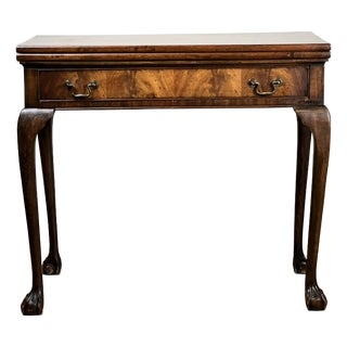 Antique Georgian Style Chippendale Game Table C. Early 20th Century For Sale