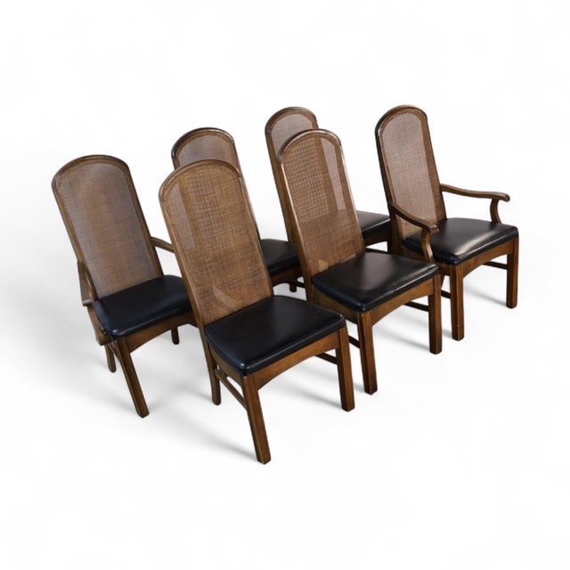 1960s Pulaski Oceanic Vintage Brutalist Mid Century Modern Set of 6 Dining Chairs C. 1960s For Sale - Image 5 of 5