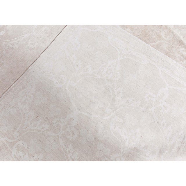 Greige Modern Floral RA7 Grey Wool Handmade Rug by Doris Leslie Blau For Sale - Image 8 of 8