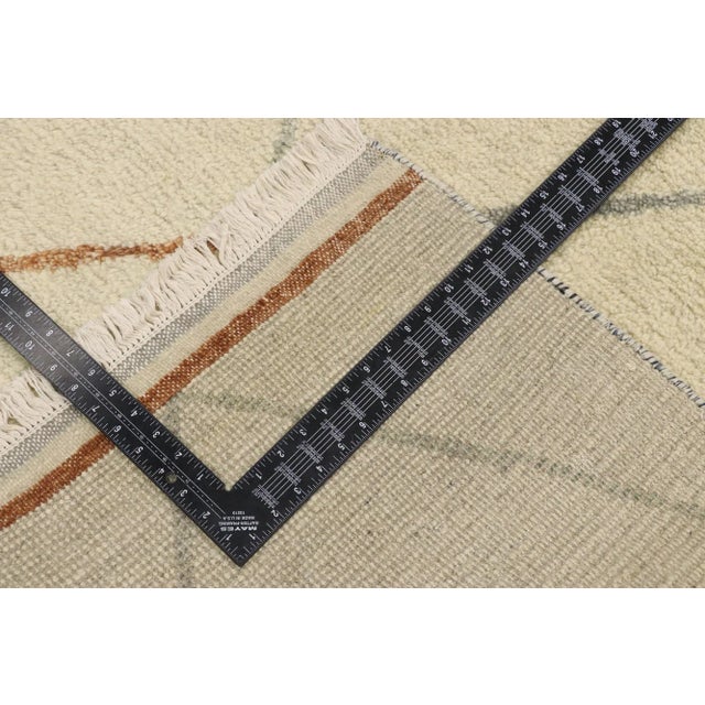 Contemporary Moroccan Rug With Warm Minimalist Style - 06'09 X 10'07 For Sale In Dallas - Image 6 of 10