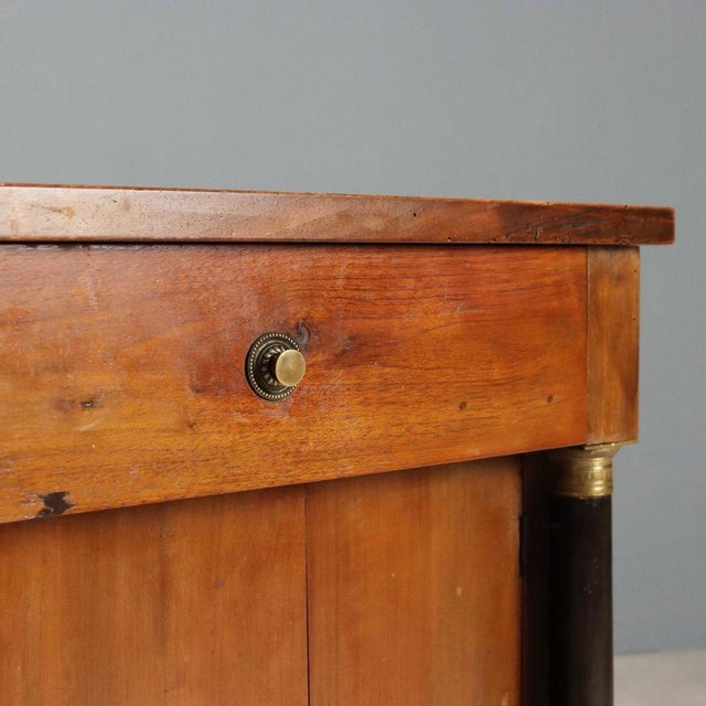Empire Walnut Bedside Table For Sale - Image 3 of 9