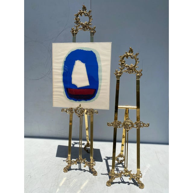 Rococo Style Brass Floor Easel For Sale - Image 10 of 12