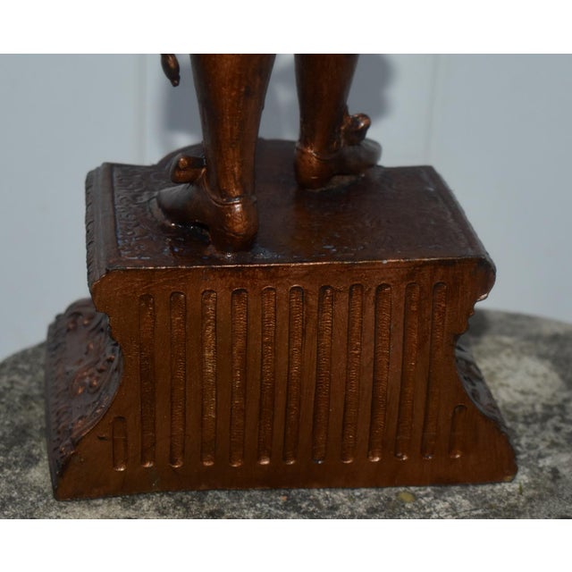 Antique- Late 19th Century Statue Don Cesar Cavalier Musketeer has a Victorian Style. Made of Spelter -Mixed Metals....
