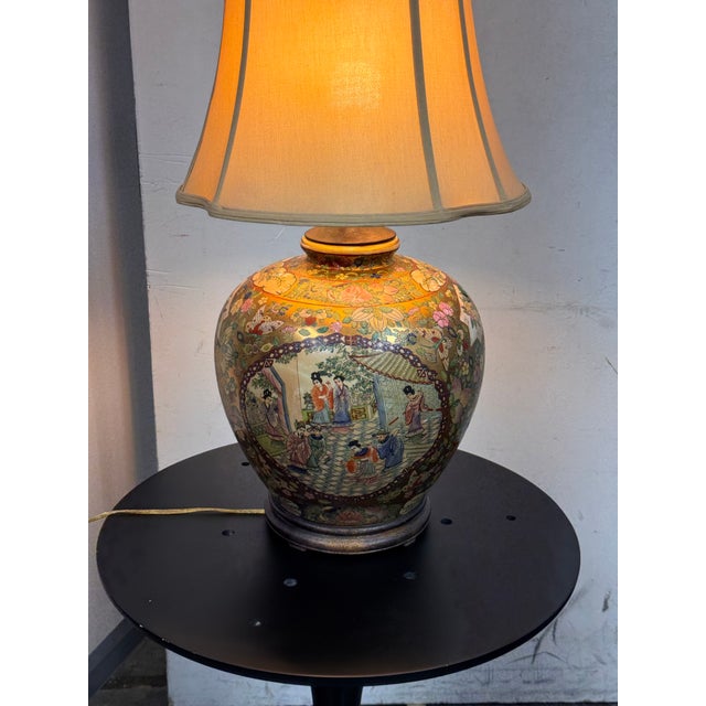 Kalart Satsuma Style Porcelain Table Lamp For Sale - Image 10 of 12
