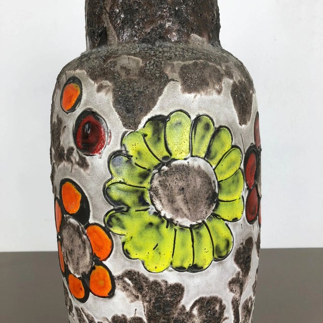 Large Fat Lava Multi-Color 420-54 Pottery Vase from Scheurich, 1970s For Sale - Image 11 of 18