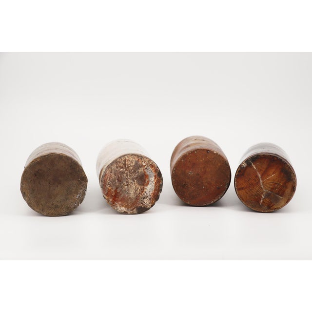 19th Century Antique German Set of Large Four Stoneware Beer Bottles For Sale - Image 14 of 15