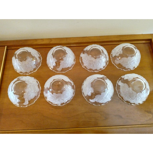 1990's Makasa Studio Nova "Winter Rose" Salad - Bowls (8) For Sale In Saint Louis - Image 6 of 6