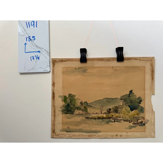 Henry Emil Salloch Original Watercolor on Paper For Sale In Atlanta - Image 6 of 6