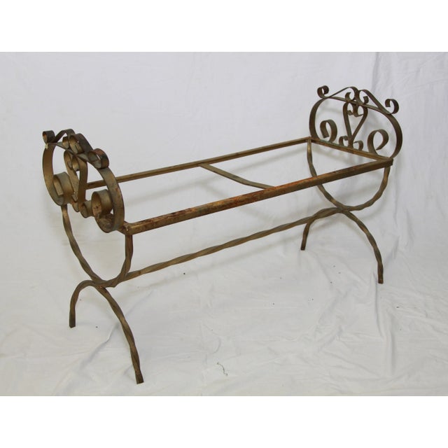 Mid 20th Century Garden Bench For Sale - Image 4 of 4