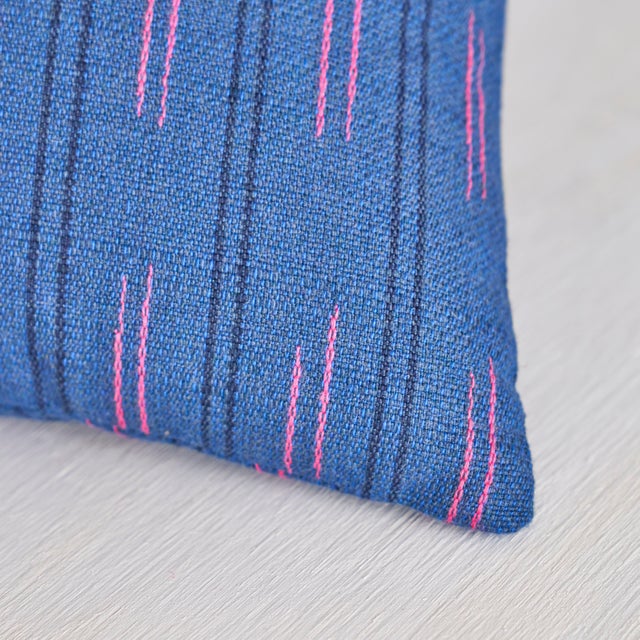 This pillow features Ainsley Stripe Indoor/Outdoor with a Knife Edge finish. This high-performance woven ikat stripe with...