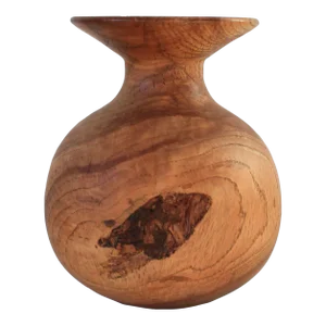 Vintage Hand Turned Wood Vase