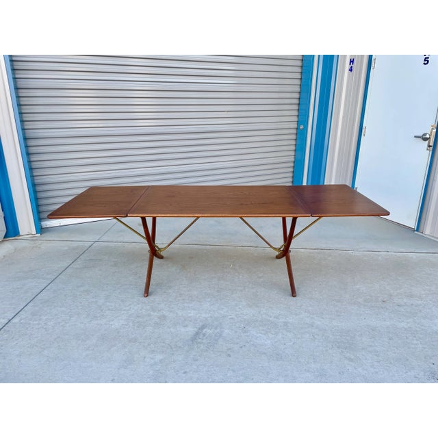 Andreas Tuck 1950s Danish Modern AT-304 Teak and Oak Dining Table by Hans J. Wegner For Sale - Image 4 of 13